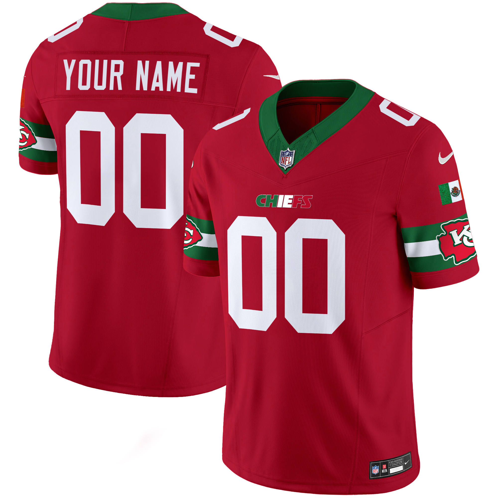 Chiefs Mexico Vapor Limited Custom Jersey - All Stitched - Image 6