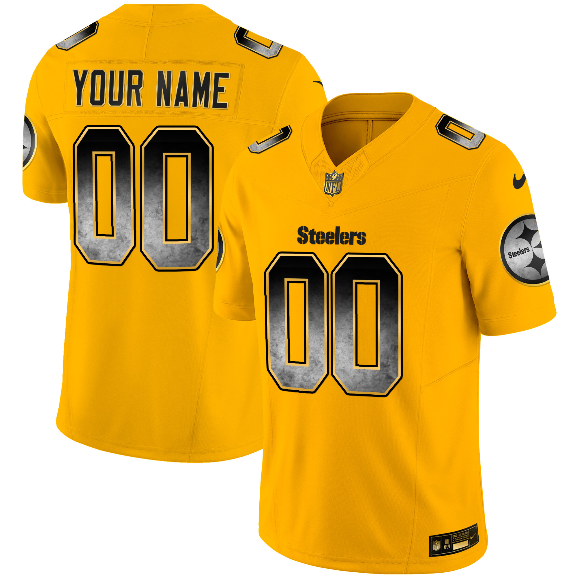 Steelers Arch Smoke Vapor Custom Jersey V3 - All Stitched - Image 5