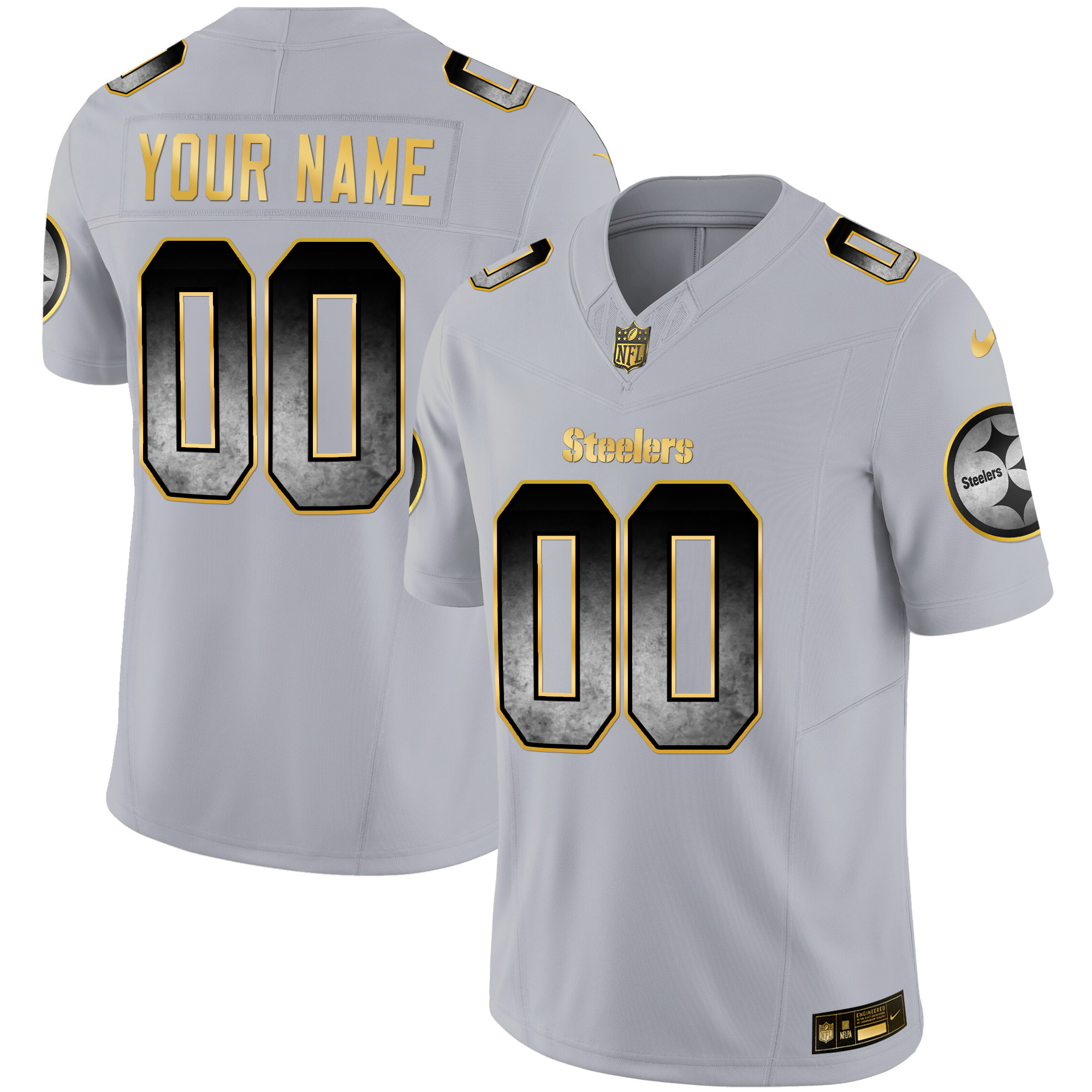 Steelers Arch Smoke Vapor Custom Jersey V3 - All Stitched - Image 4