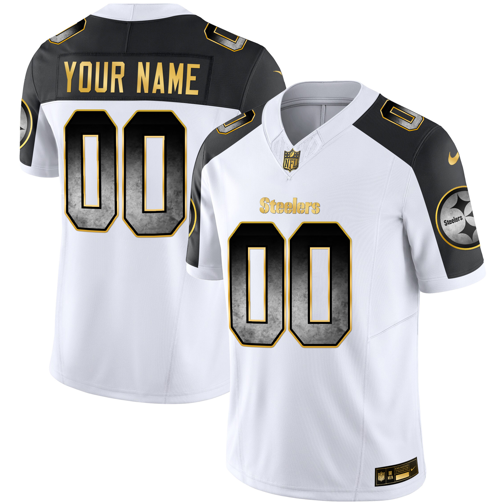 Steelers Arch Smoke Vapor Custom Jersey V3 - All Stitched - Image 6