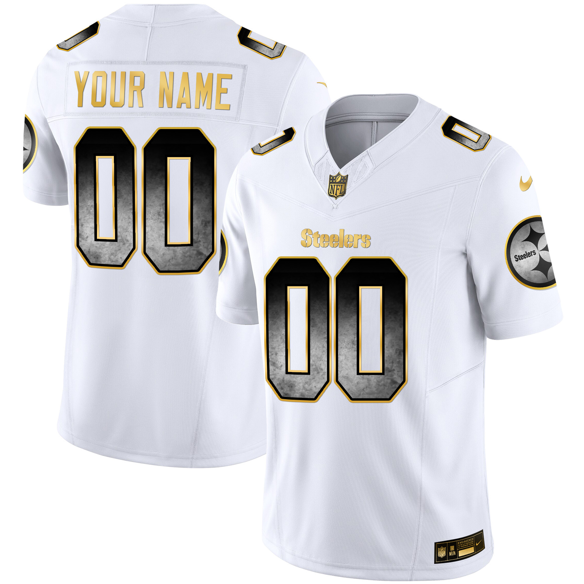 Steelers Arch Smoke Vapor Custom Jersey V3 - All Stitched - Image 3