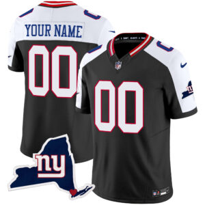 Giants New York State Map Patch Limited Custom Jersey V2 - All Stitched