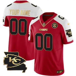 Chiefs Missouri Patch Vapor Limited Custom Jersey - All Stitched
