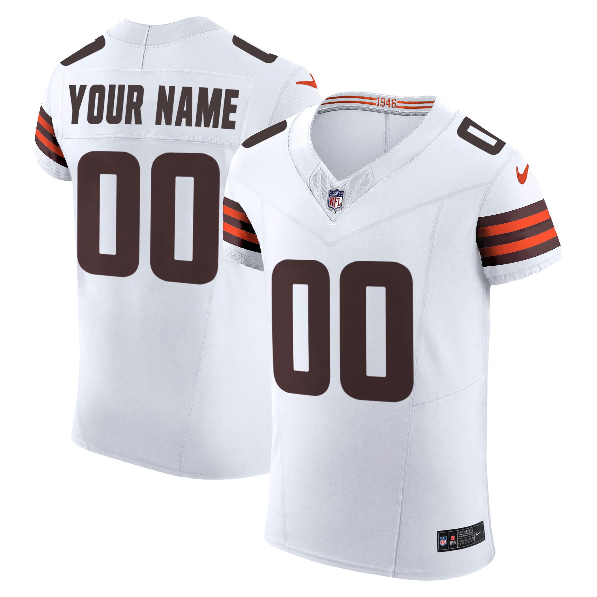 Browns Vapor Elite Custom Jersey - All Stitched - Image 2