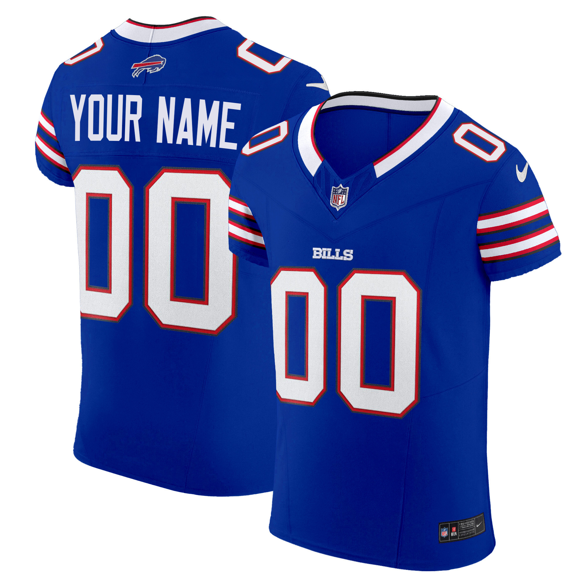 Bills Vapor Elite Custom Jersey - All Stitched