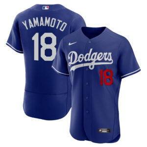 Yoshinobu Yamamoto Los Angeles Dodgers Blue Jersey - All Stitched