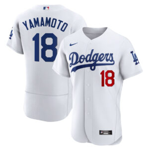 Yoshinobu Yamamoto Los Angeles Dodgers White Jersey - All Stitched