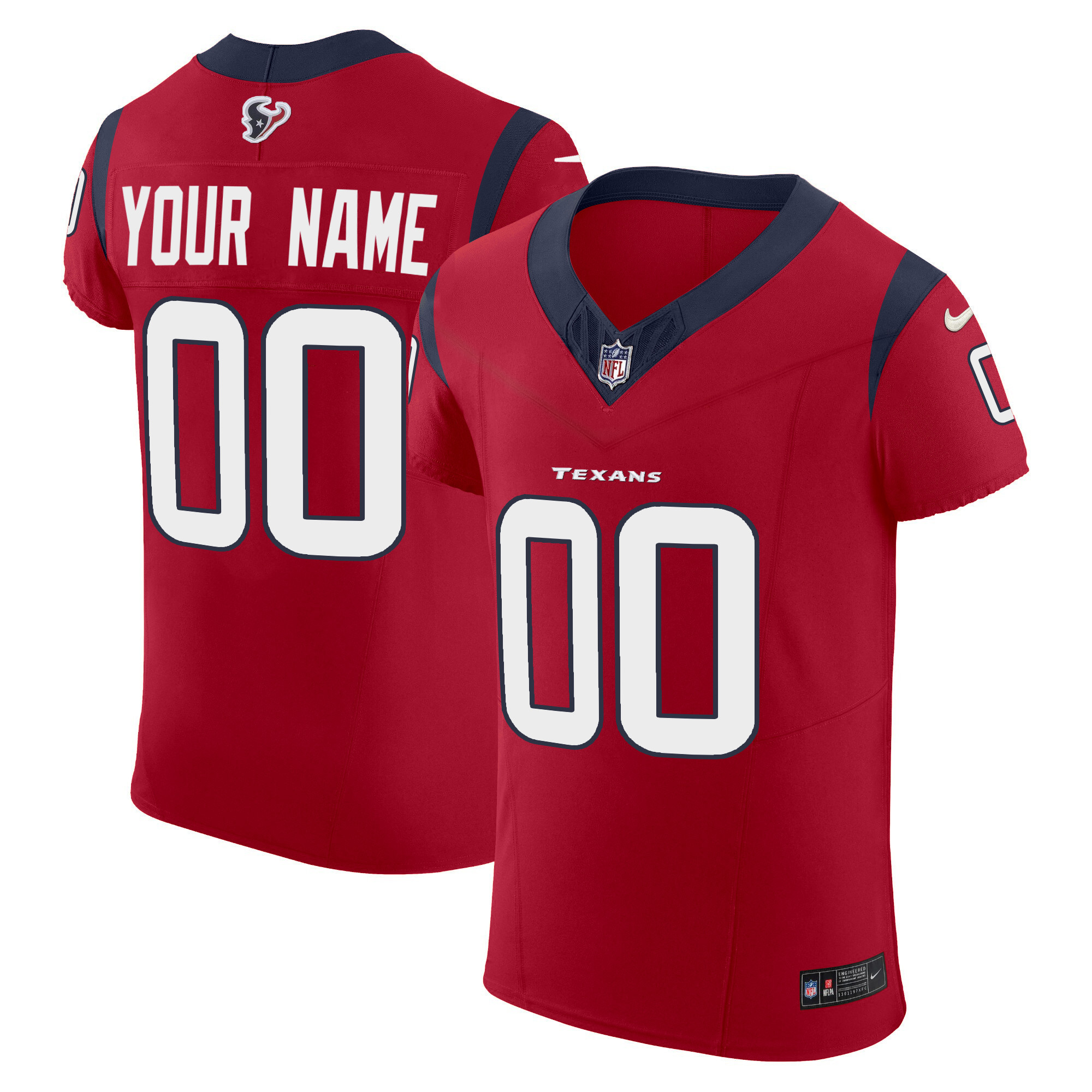 Houston Texans Vapor Elite Custom Jersey - All Stitched - Image 2
