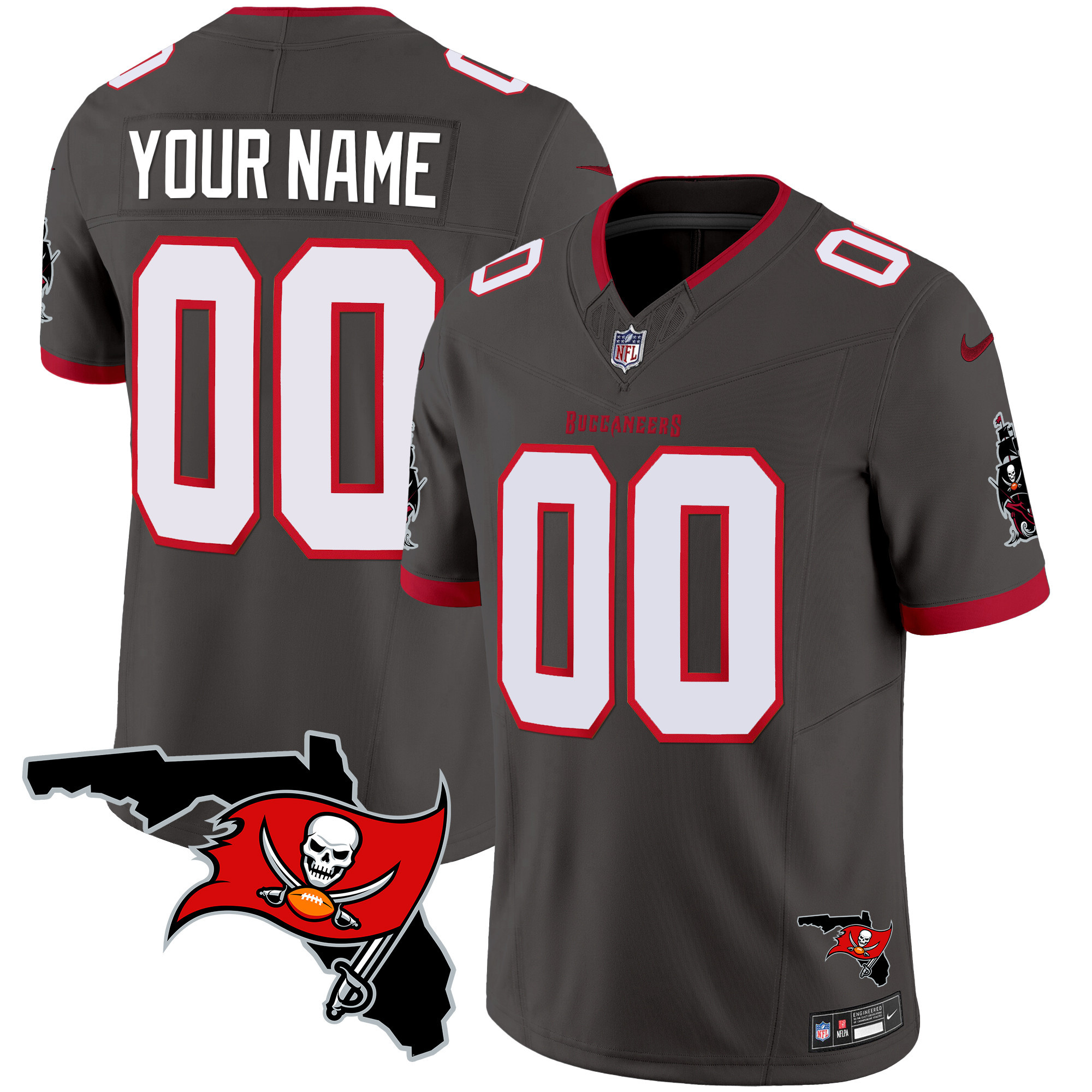 Buccaneers Florida Patch Vapor Limited Custom Jersey - All Stitched - Image 5