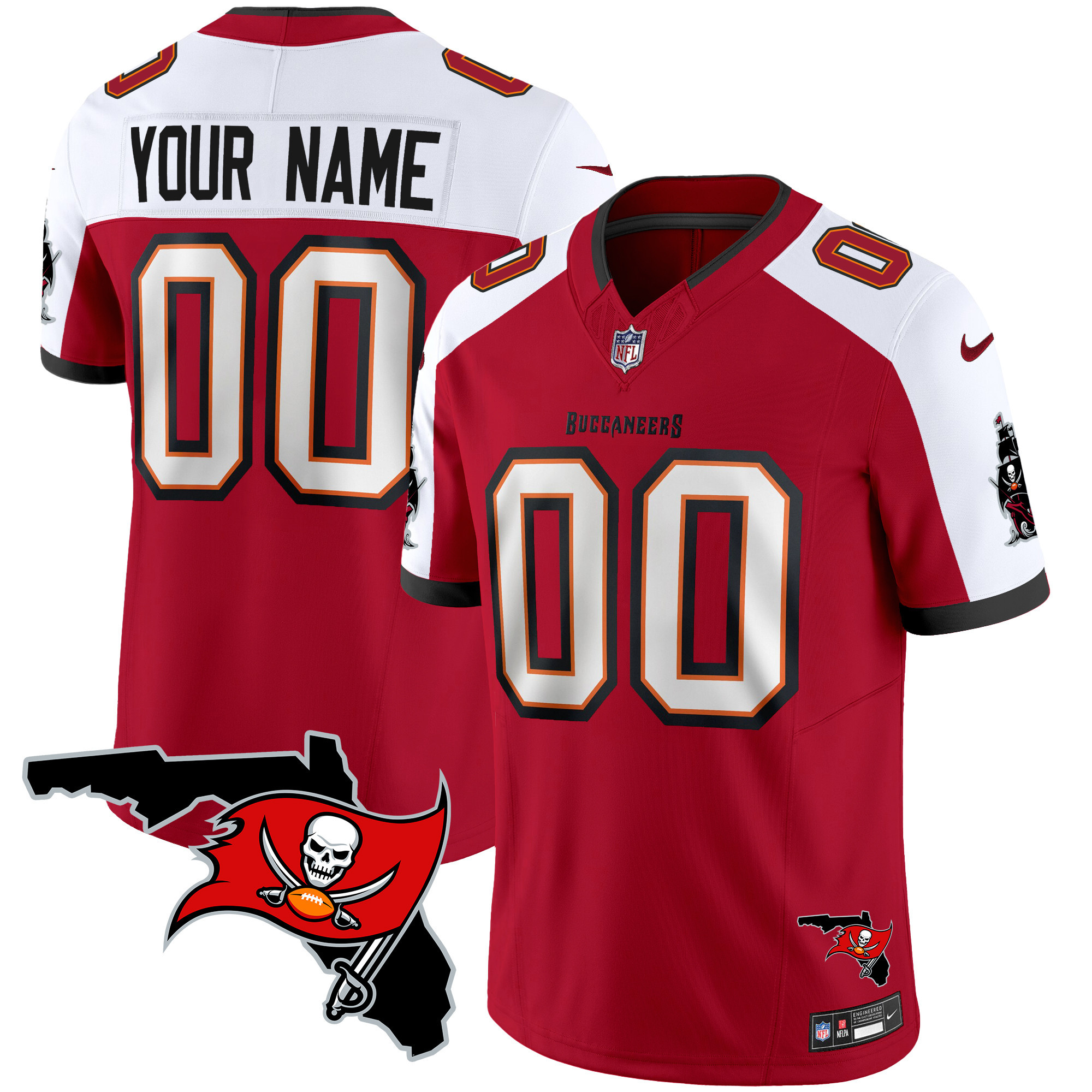 Buccaneers Florida Patch Vapor Limited Custom Jersey - All Stitched - Image 2