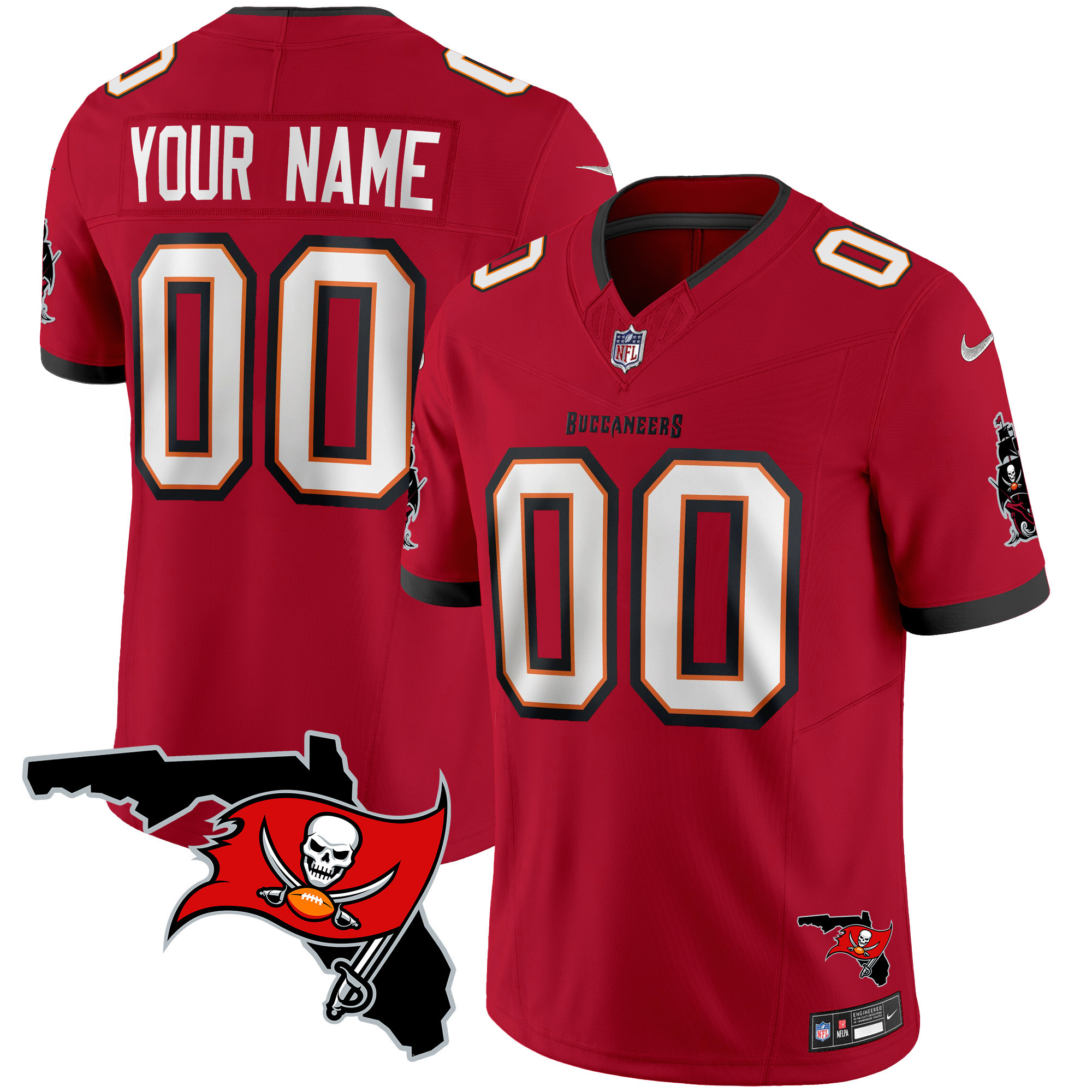 Buccaneers Florida Patch Vapor Limited Custom Jersey - All Stitched - Image 3