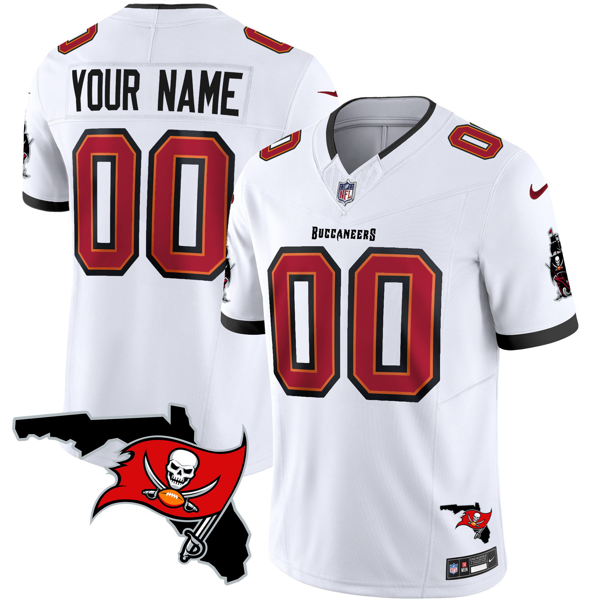 Buccaneers Florida Patch Vapor Limited Custom Jersey - All Stitched - Image 4