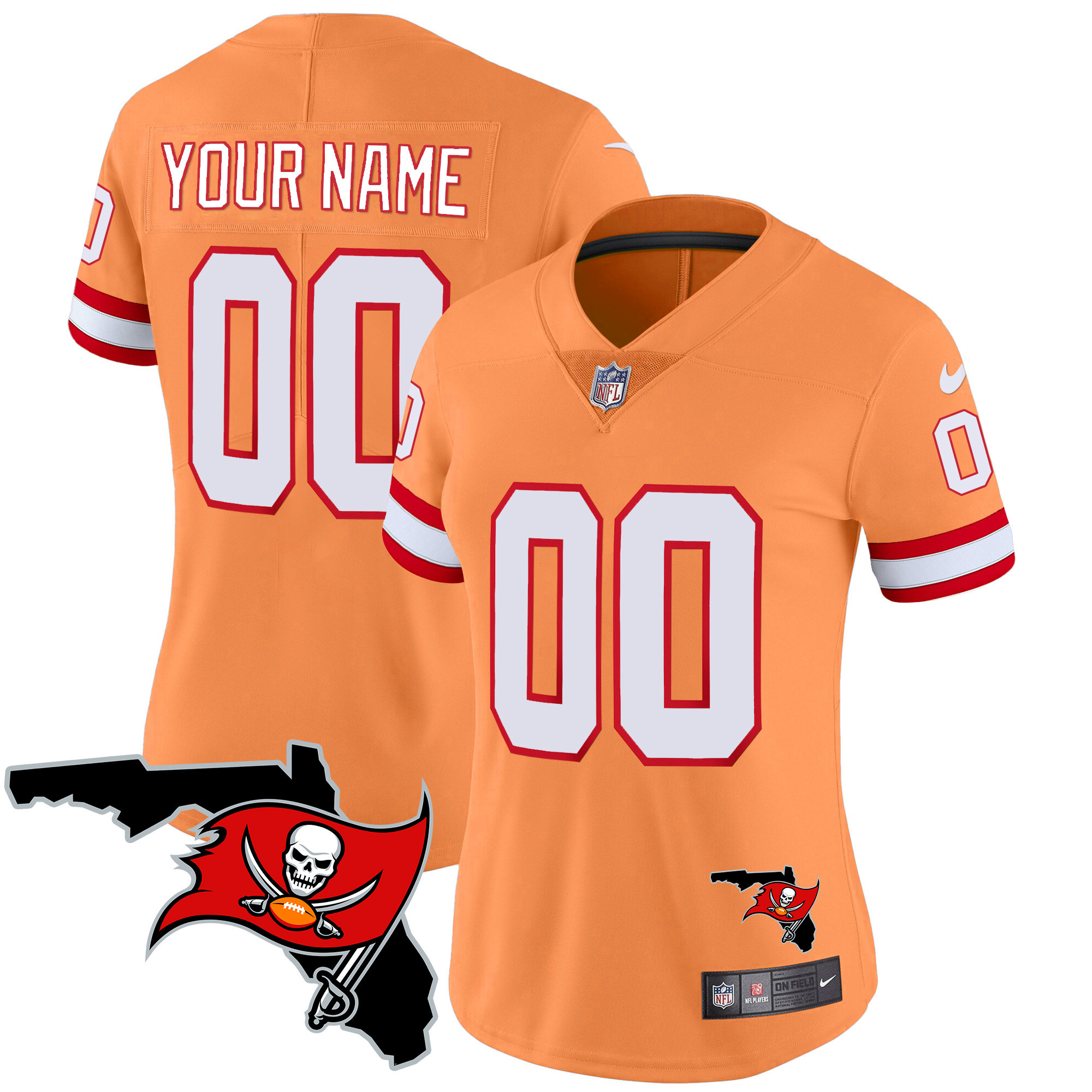 Buccaneers Florida Patch Vapor Limited Custom Jersey - All Stitched - Image 12