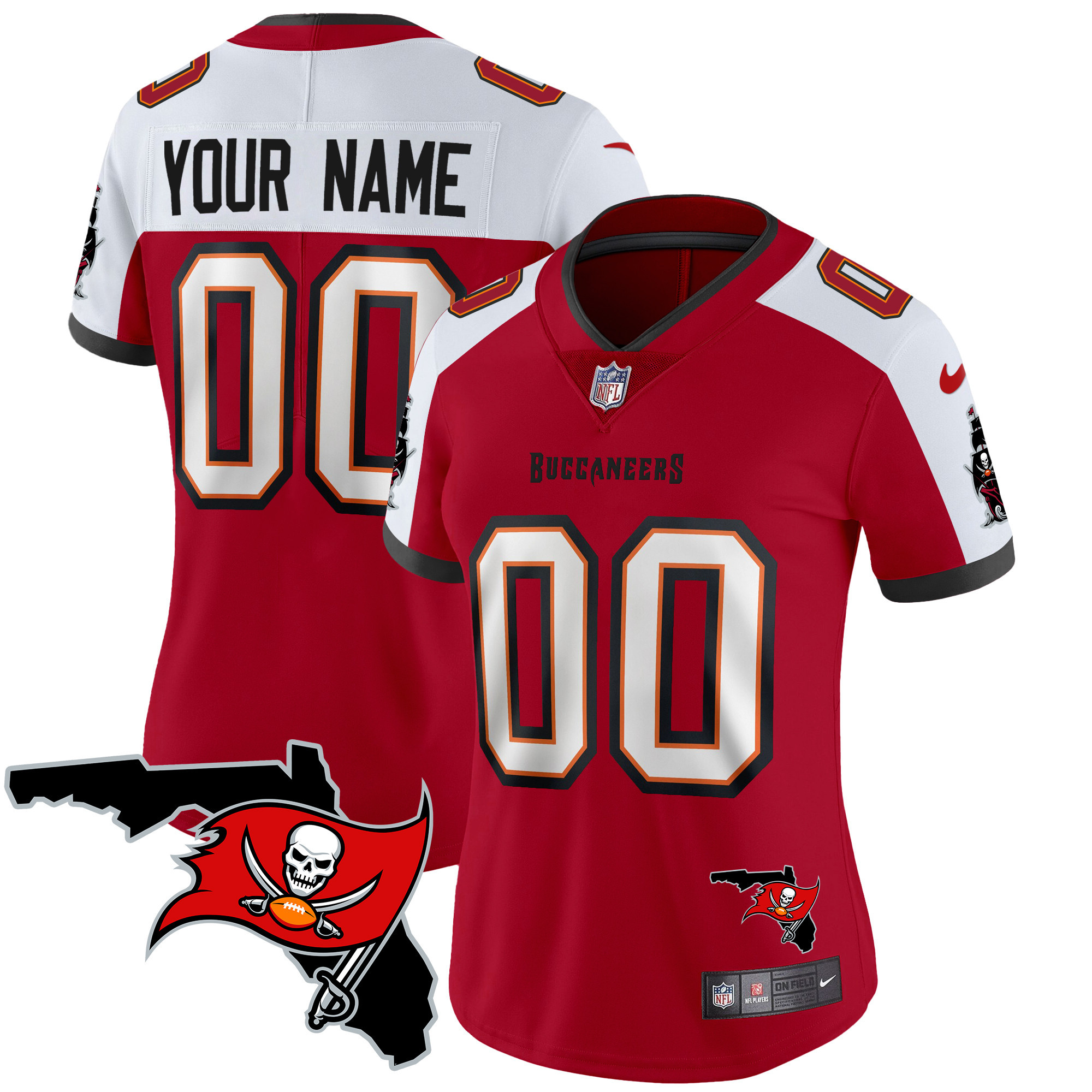 Buccaneers Florida Patch Vapor Limited Custom Jersey - All Stitched - Image 8