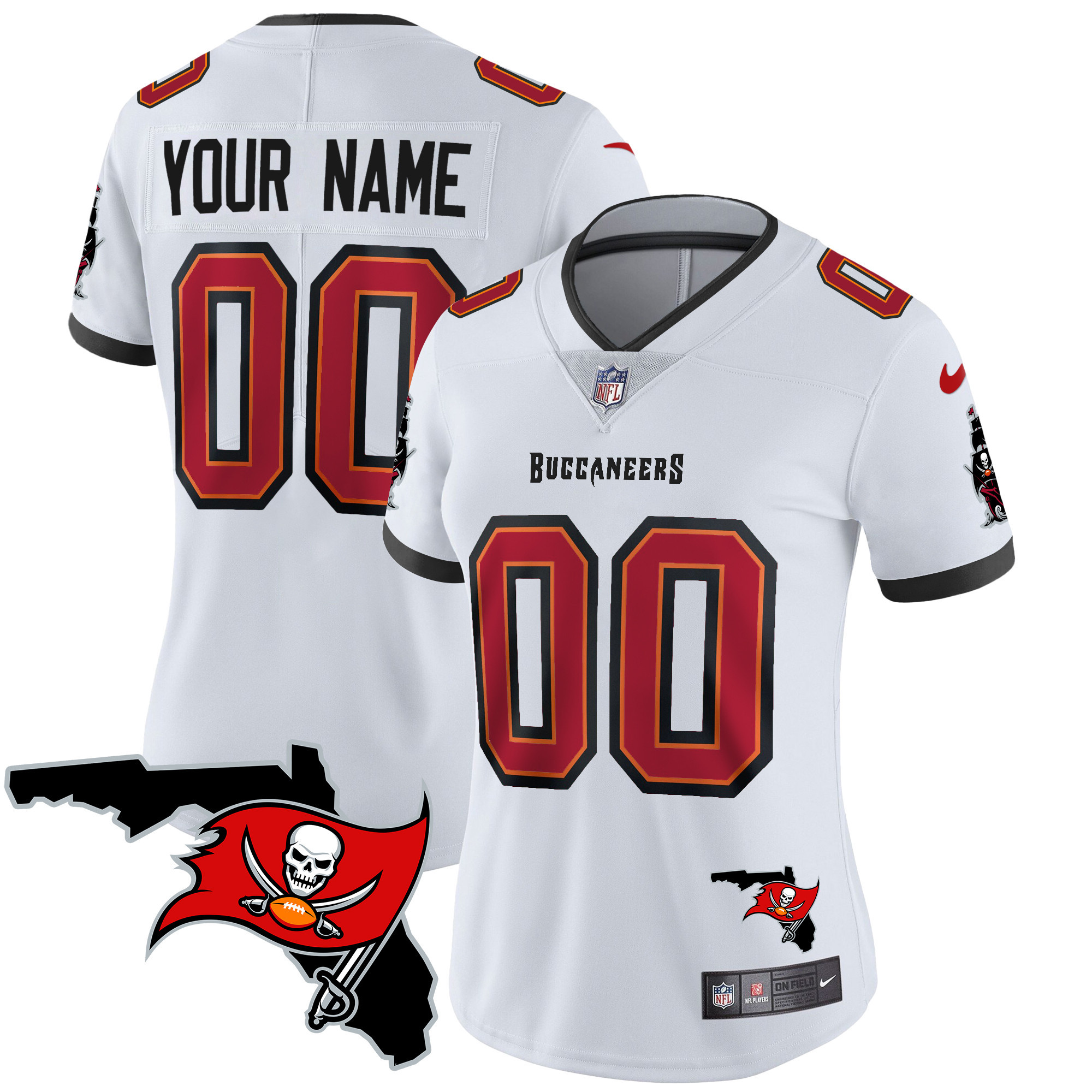 Buccaneers Florida Patch Vapor Limited Custom Jersey - All Stitched - Image 10