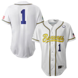 Bananas White Baseball Jersey - All Stitched