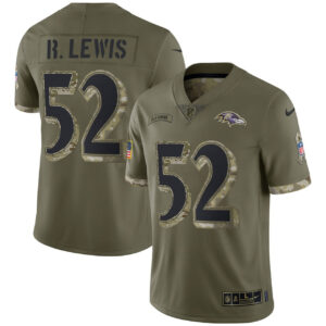 Ray Lewis Baltimore Ravens Salute To Service Jersey - All Stitched
