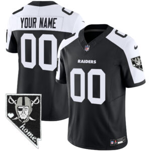 Raiders Nevada Home Patch Vapor Custom Jersey - All Stitched