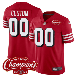 San Francisco 49ers 94 Throwback NFC West Champions Patch Vapor Custom Jersey - All Stitched