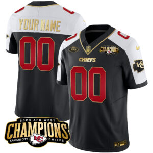 Chiefs 2023 AFC West Champions Patch Vapor Limited Custom Jersey - All Stitched