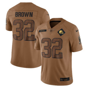Jim Brown Cleveland Browns 2023 Salute To Service Limited Jersey - All Stitched