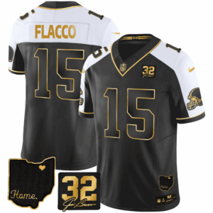Joe Flacco Cleveland Browns Gold Vapor Jersey - All Stitched