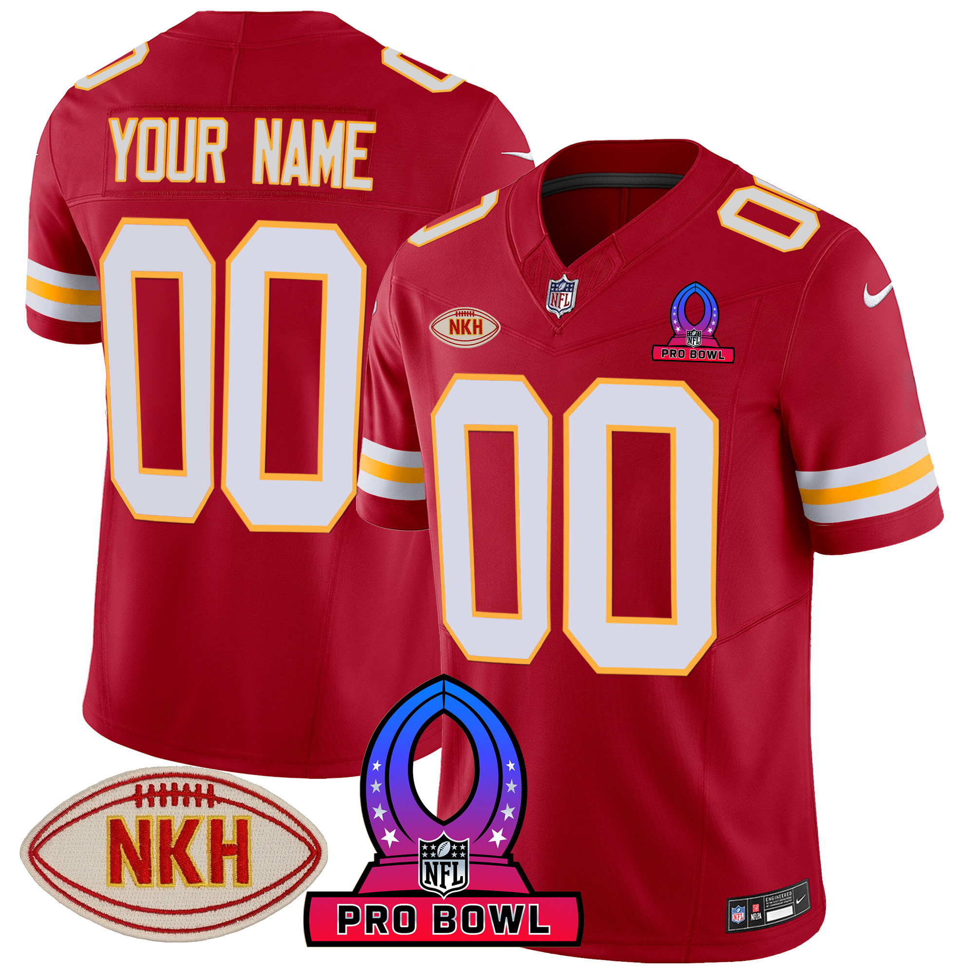 Chiefs 2024 Pro Bowl Patch Vapor Jersey - All Stitched - Image 6