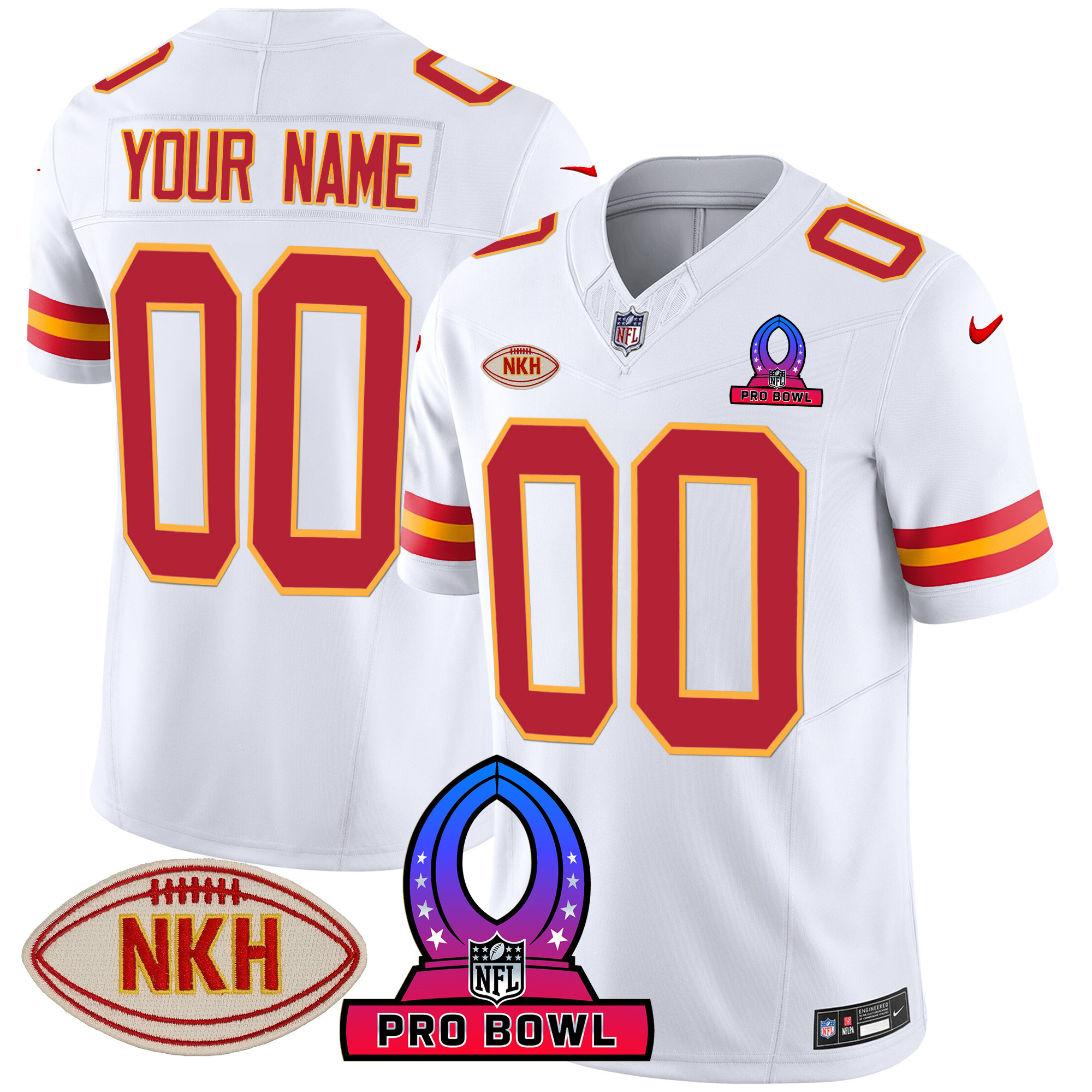 Chiefs 2024 Pro Bowl Patch Vapor Jersey - All Stitched - Image 7