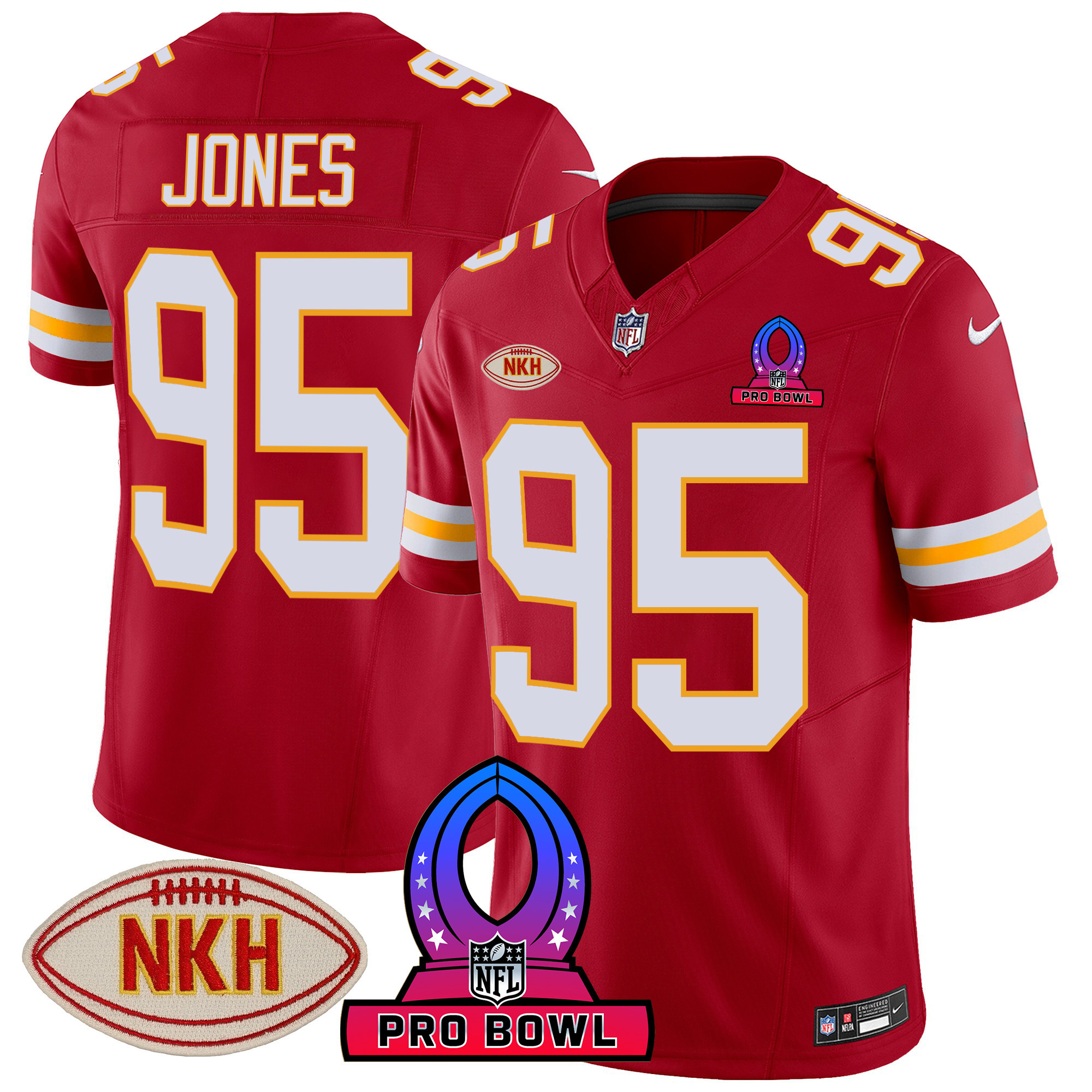 Men's Chiefs 2024 Pro Bowl Patch Vapor Jersey - All Stitched - Image 30