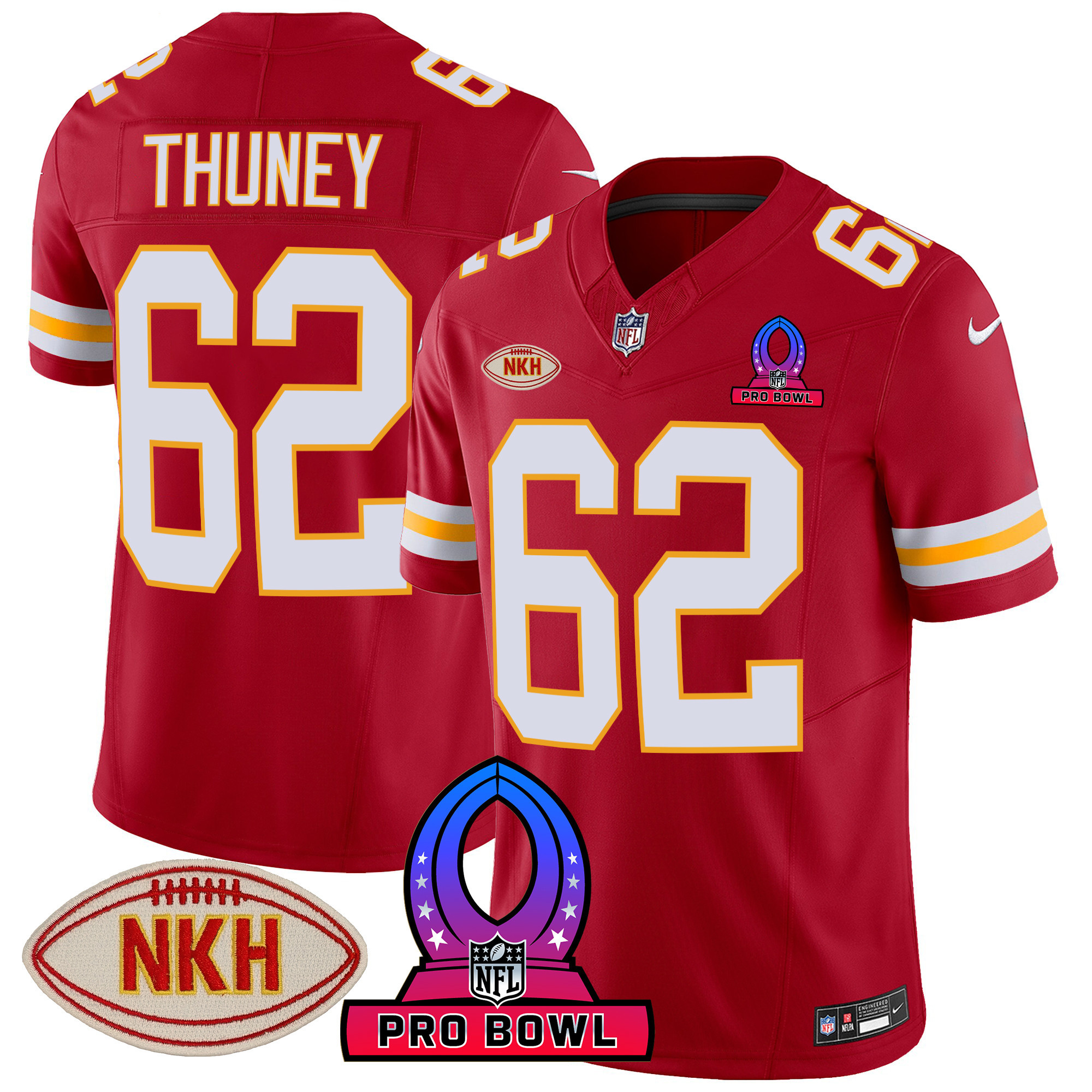 Men's Chiefs 2024 Pro Bowl Patch Vapor Jersey - All Stitched - Image 29