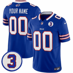 Bills Damar Honoring Patch Vapor Limited Custom Jersey - All Stitched