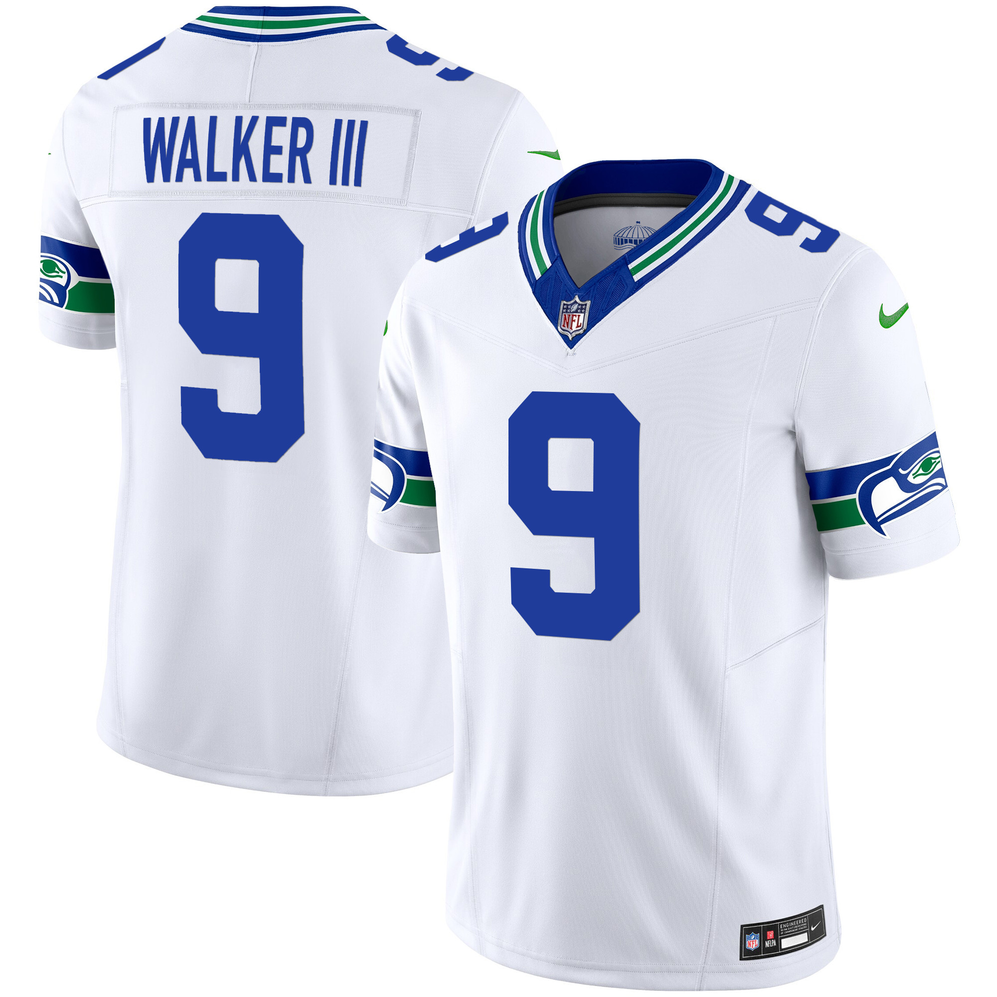 Men's Seahawks Throwback Vapor Limited Jersey - All Stitched - Image 26
