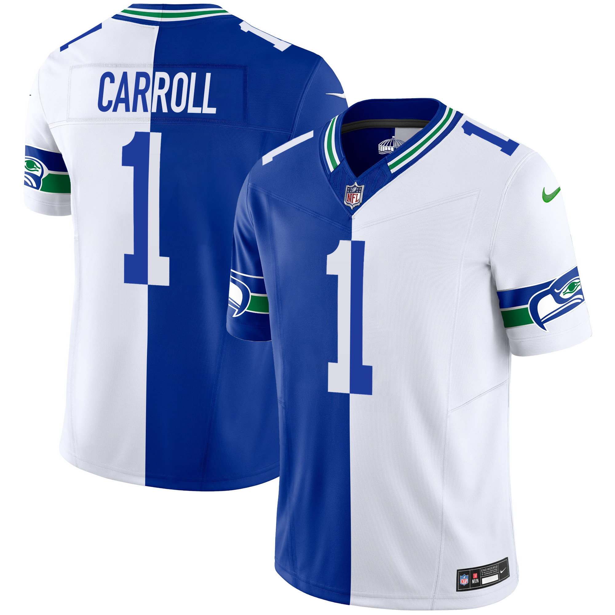 Pete Carroll Seahawks Throwback Vapor Limited Jersey - All Stitched - Image 5