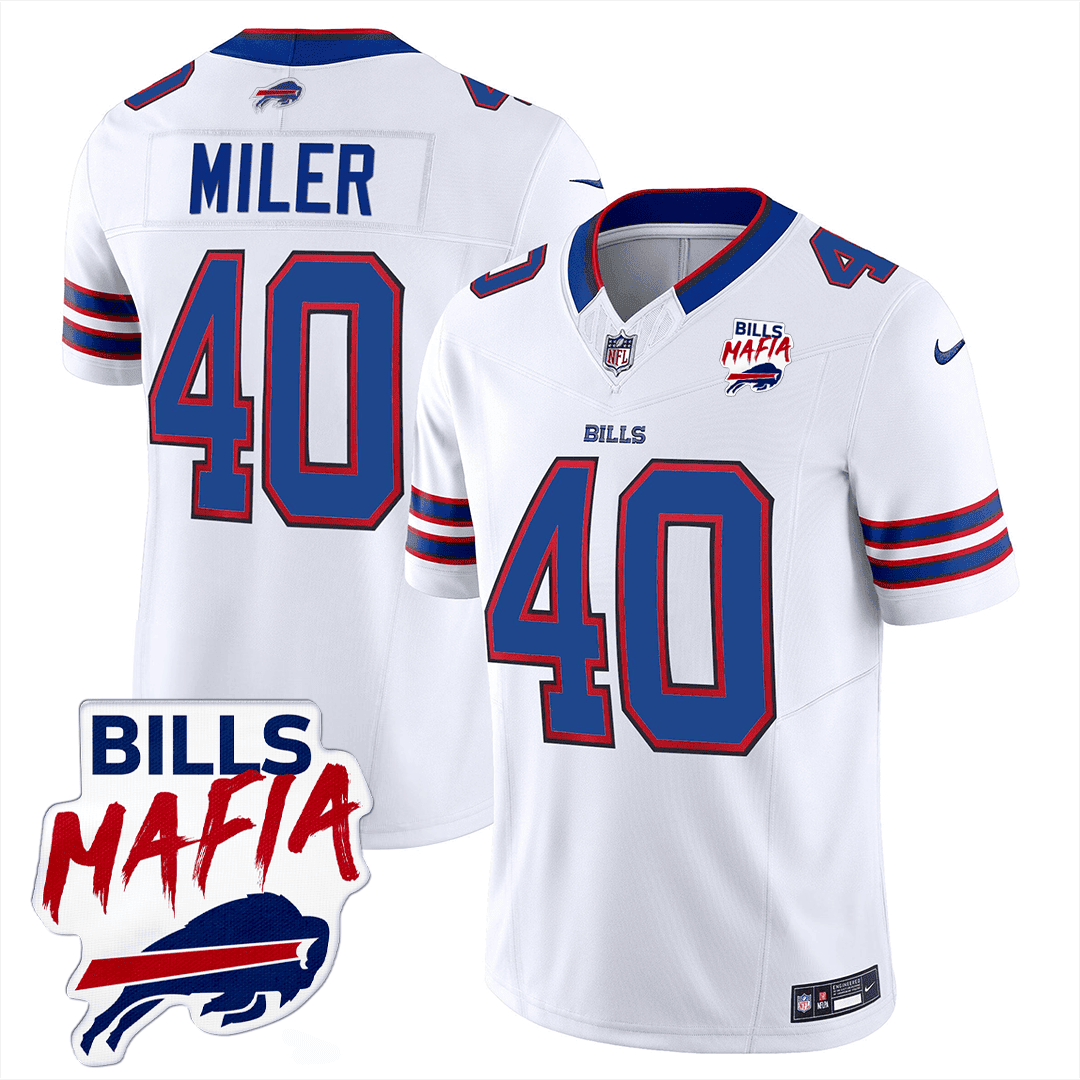 Men’s Buffalo Bills Bills Mafia Patch Limited Jersey - All Stitched - Image 4