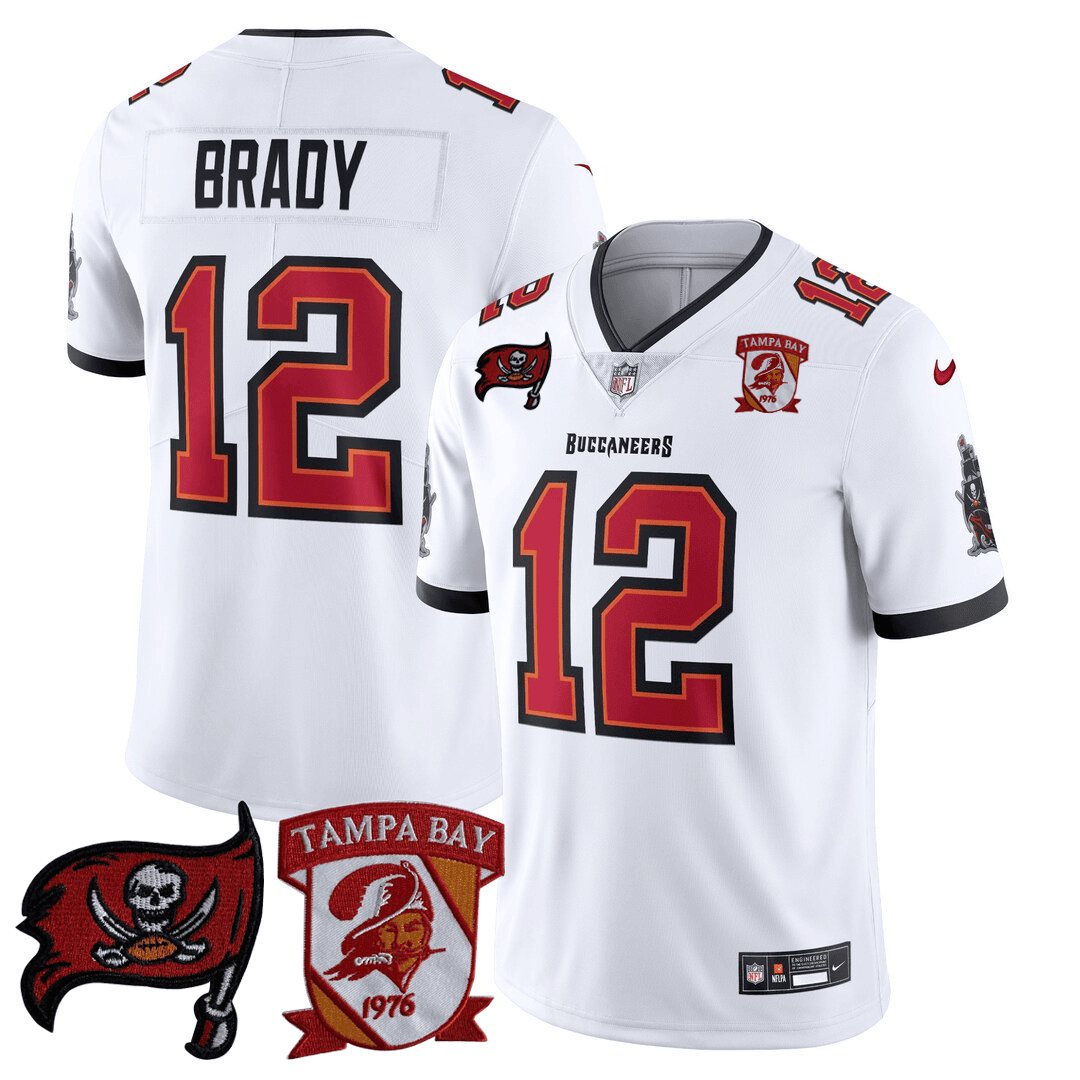 Men’s Tampa Bay Buccaneers Logo Patch Jersey - All Stitched - Image 5
