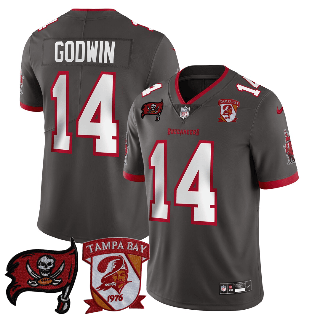 Men’s Tampa Bay Buccaneers Logo Patch Jersey - All Stitched - Image 11