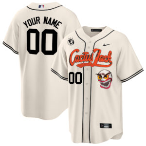 Houston Astros Cactus Jack Cool Base Custom Jersey - Stitched