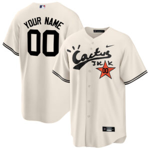 Houston Astros Cactus Jack Cool Base Custom Jersey V2 - Stitched