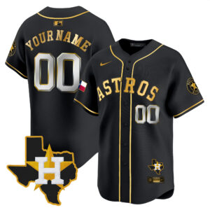 Houston Astros Texas Patch Vapor Premier Limited Custom Jersey - All Stitched