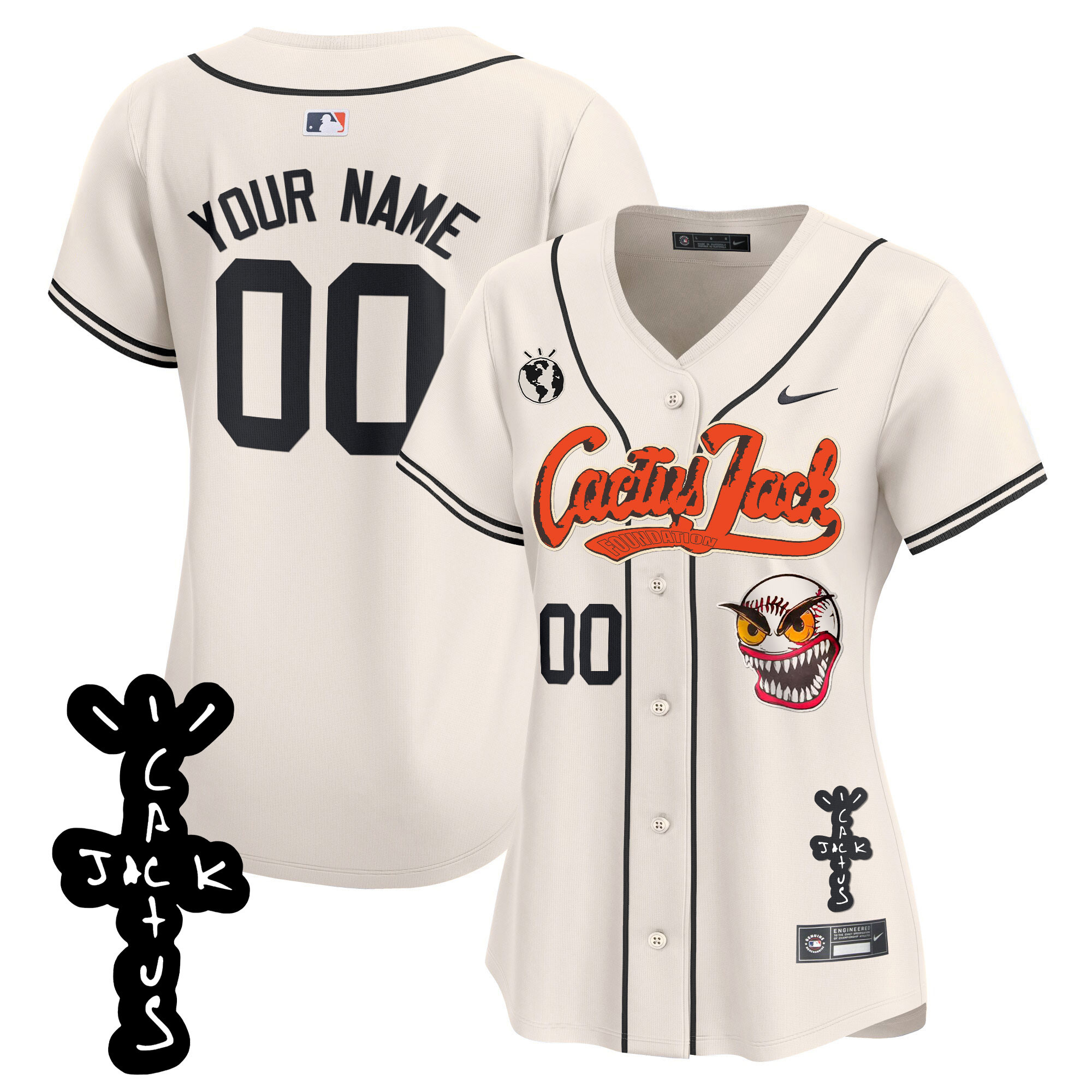Houston Astros Cactus Jack Patch Vapor Premier Limited Custom Jersey - Stitched - Image 6