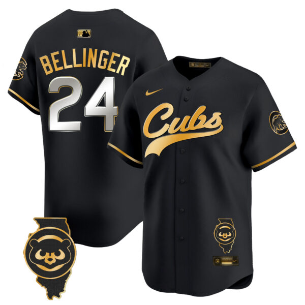 Men's Chicago Cubs Illinois Patch Vapor Premier Limited Jersey - All Stitched - Image 2