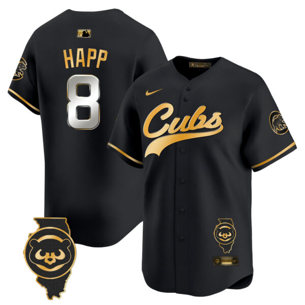 Men's Chicago Cubs Illinois Patch Vapor Premier Limited Jersey - All Stitched - Image 3