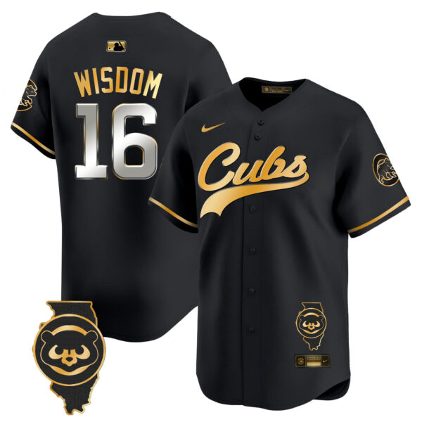 Men's Chicago Cubs Illinois Patch Vapor Premier Limited Jersey - All Stitched - Image 7