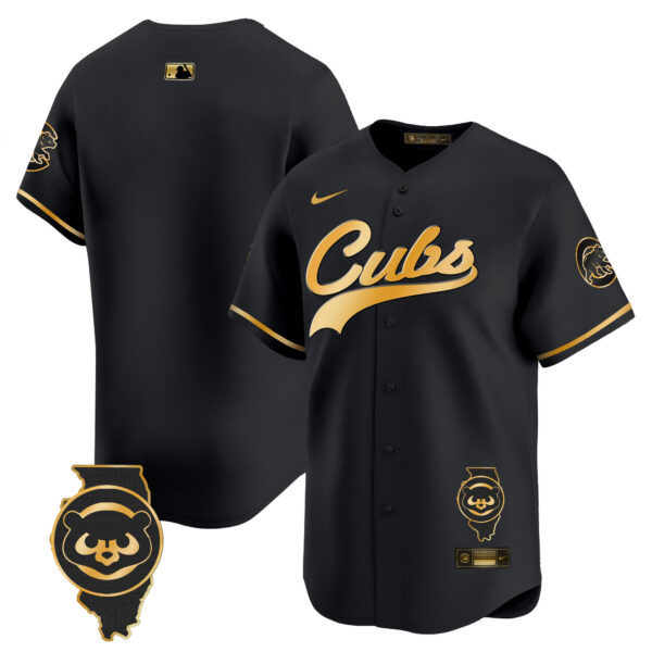 Men's Chicago Cubs Illinois Patch Vapor Premier Limited Jersey - All Stitched - Image 8