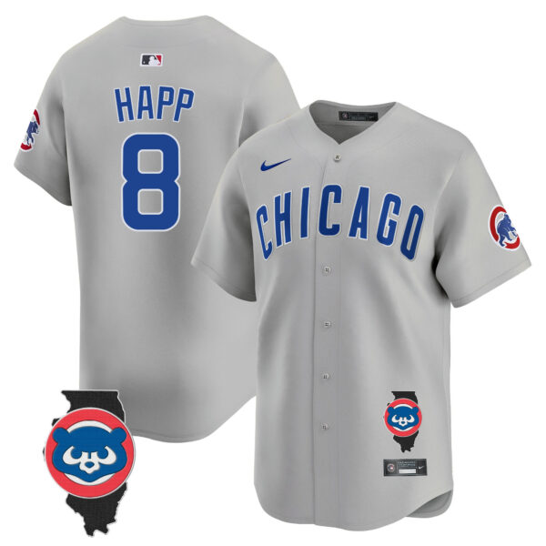 Men's Chicago Cubs Illinois Patch Vapor Premier Limited Jersey V2 - All Stitched - Image 35