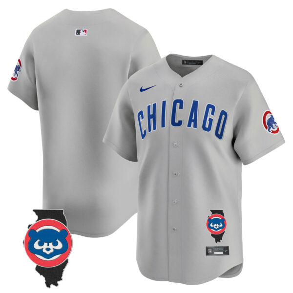 Men's Chicago Cubs Illinois Patch Vapor Premier Limited Jersey V2 - All Stitched - Image 40