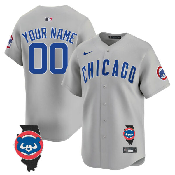 Chicago Cubs Illinois Patch Vapor Premier Limited Custom Jersey V2 - All Stitched - Image 5