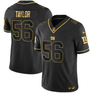 Lawrence Taylor New York Giants Black Gold Jersey - All Stitched