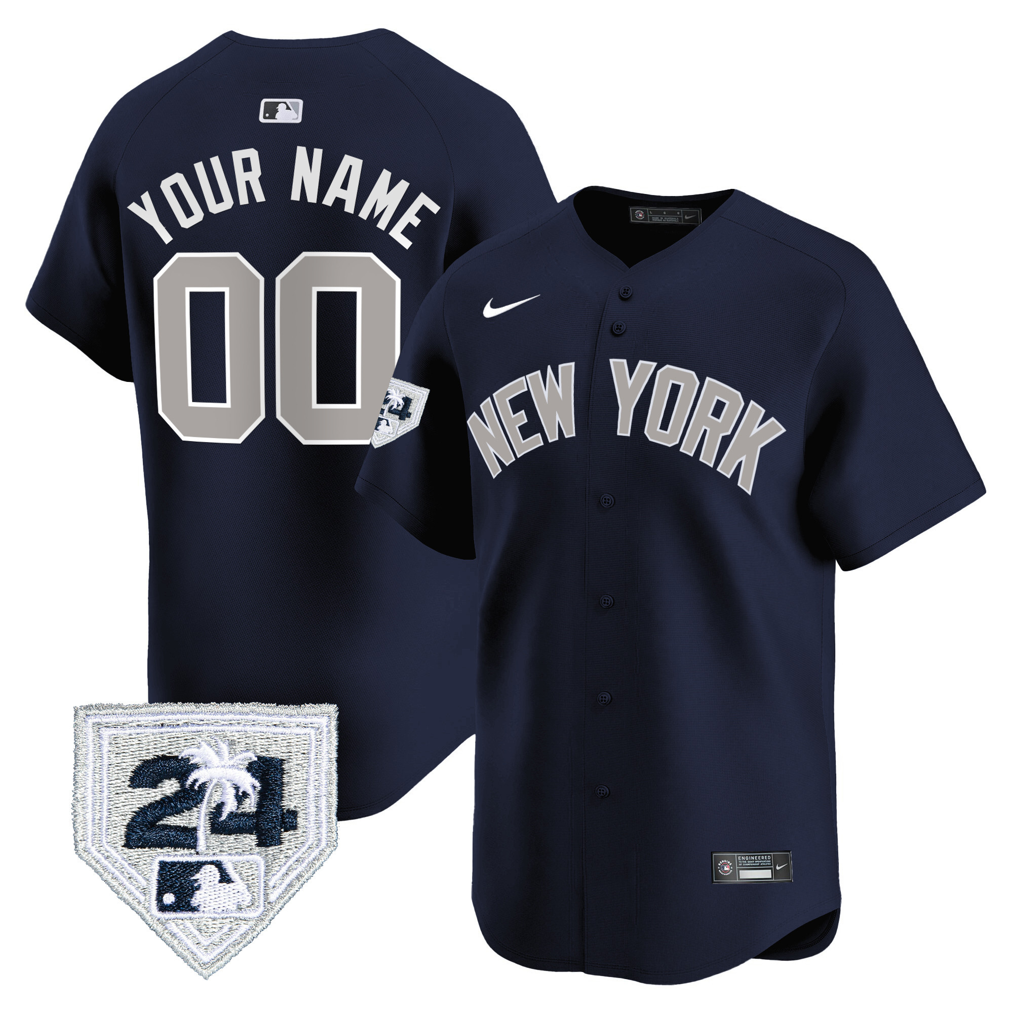 New York Yankees 2024 Spring Training Patch Vapor Premier Limited Custom Jersey - All Stitched - Image 5