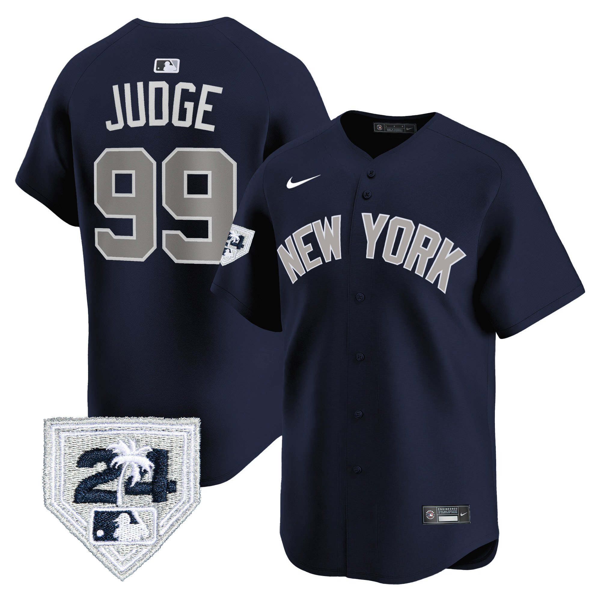 Men's New York Yankees 2024 Spring Training Patch Vapor Premier Limited Jersey - All Stitched - Image 33